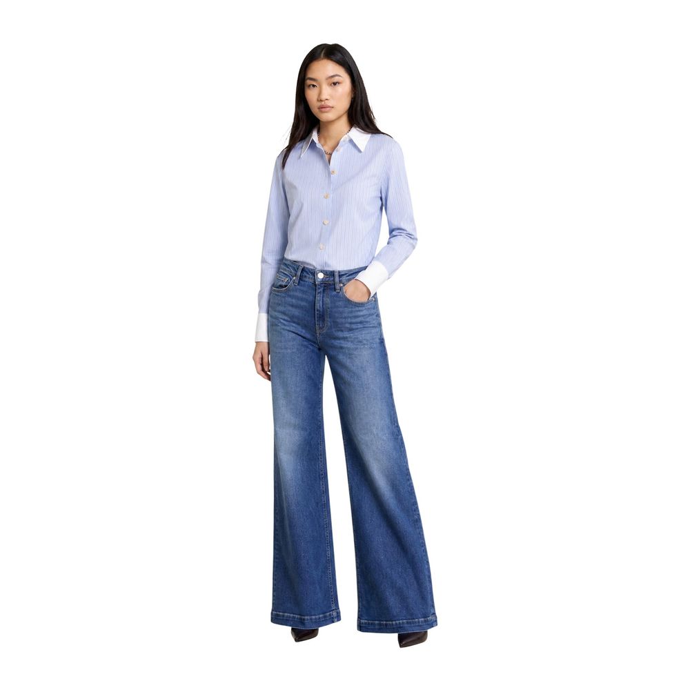 Morgan De Toi Women's Cotton Polyester Blouse - Blue