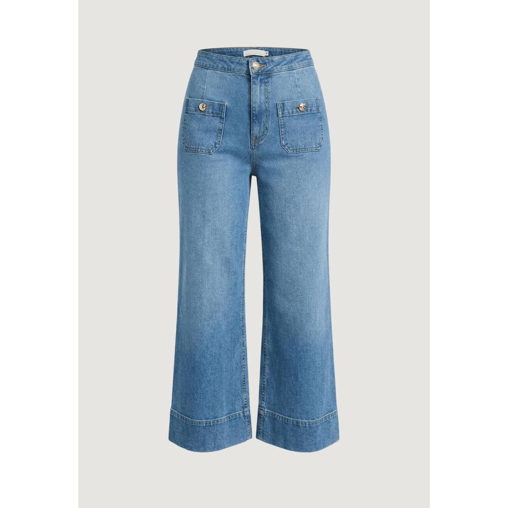 Morgan De Toi Women's Flared Bootcut Wide Stretch Denim Cotton Jeans - Light Blue