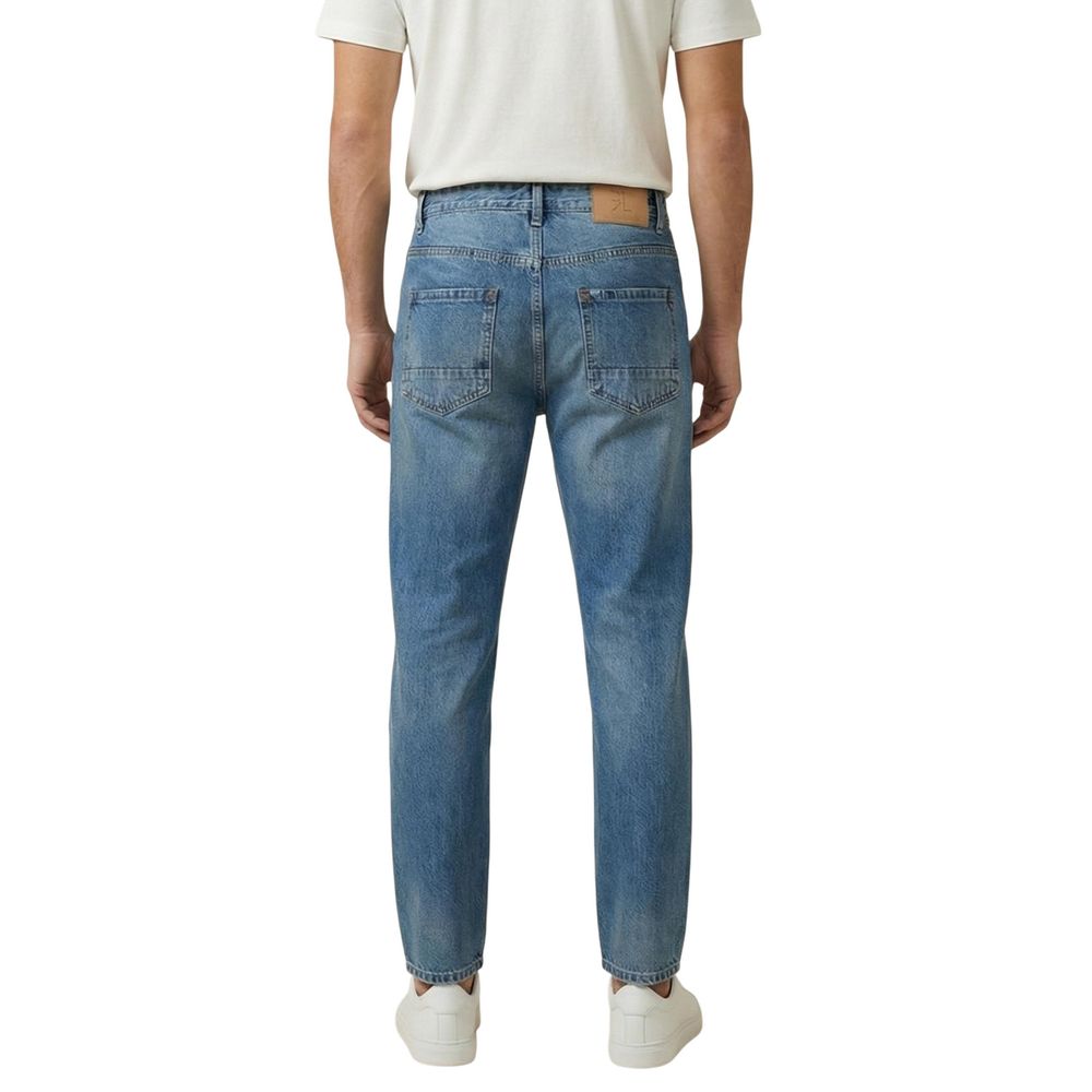 Gianni Lupo Men's Skinny Slim Stretch Denim Cotton Jeans - Blue