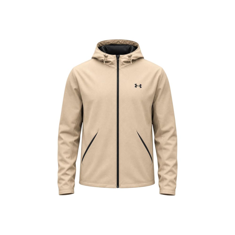Under Armour Men's Stretch Polyester Sweatshirt Hoodie - Beige