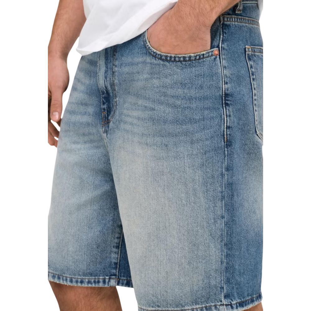 Only & Sons City Men's Relaxed Fit Regular Organic Denim Cotton Shorts - Light Blue