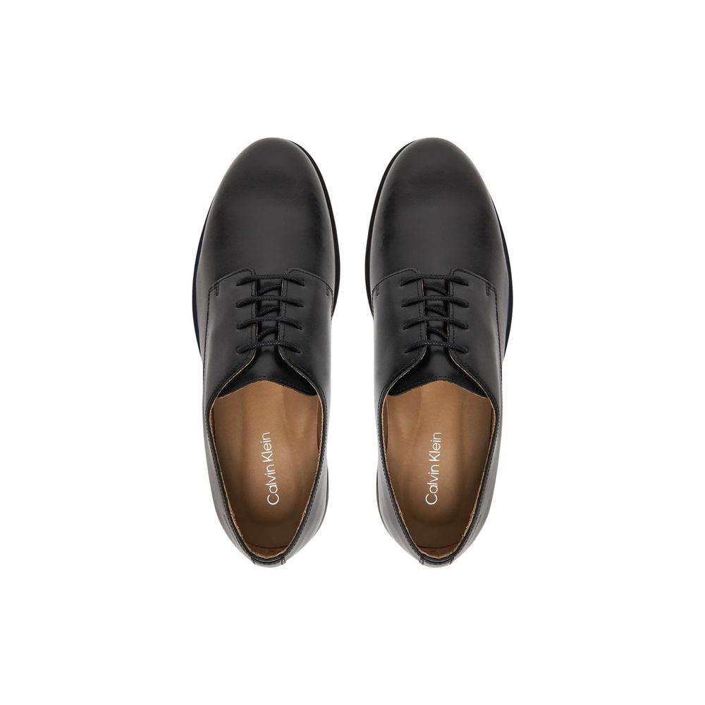 Calvin Klein Men's Leather Lace-Up Shoes - Black