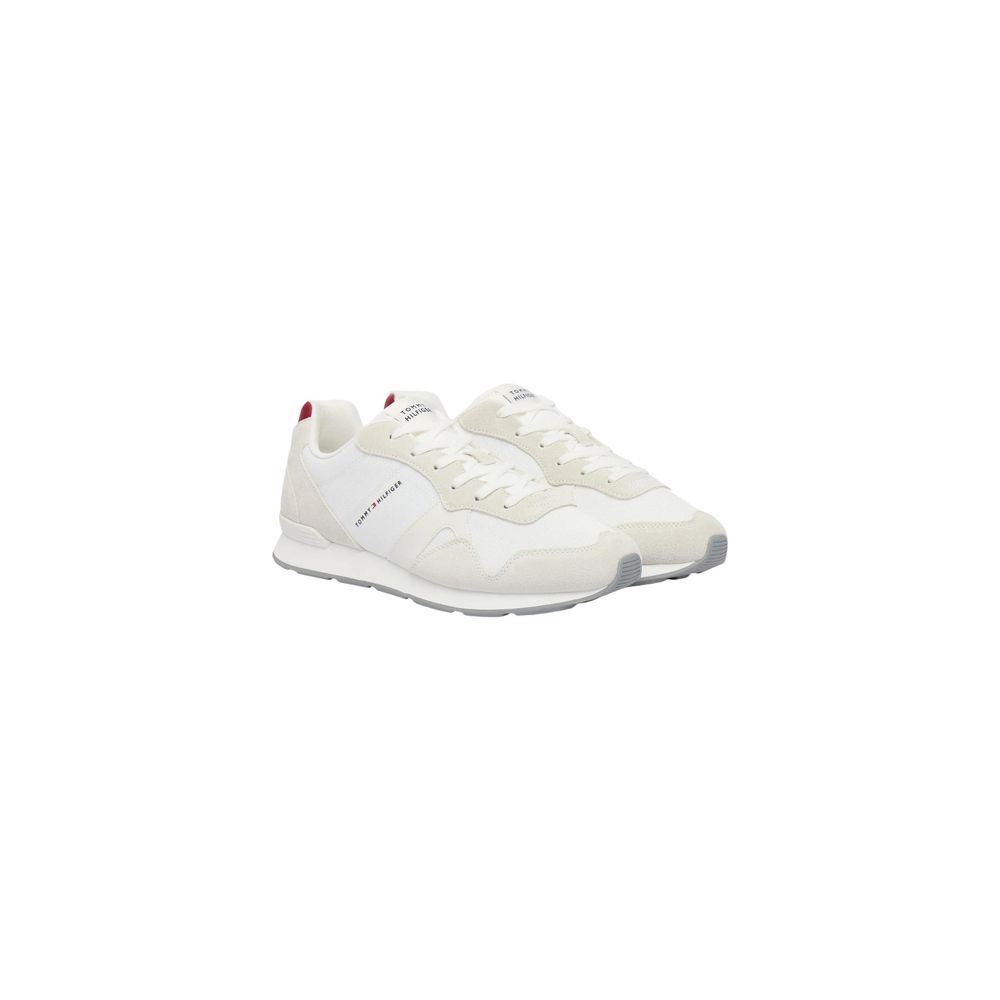 Tommy Hilfiger Men's Low Top Polyester Sneakers - White
