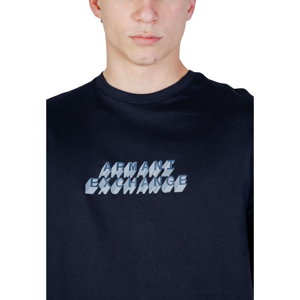 Armani Exchange Men's Regular Fit Crew Neck Cotton T-Shirt - Blue