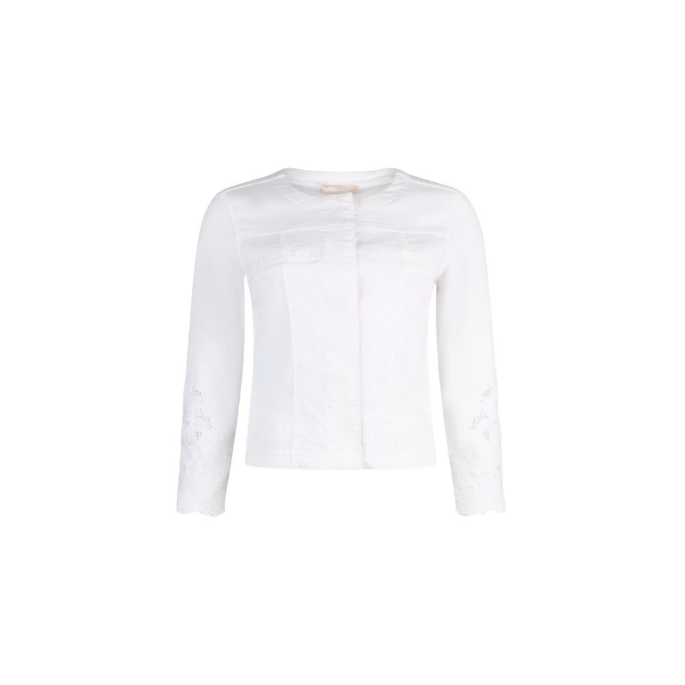 Liu Jo Kate Women's Stretch Denim Cotton Trucker Jacket - White Floral Signature
