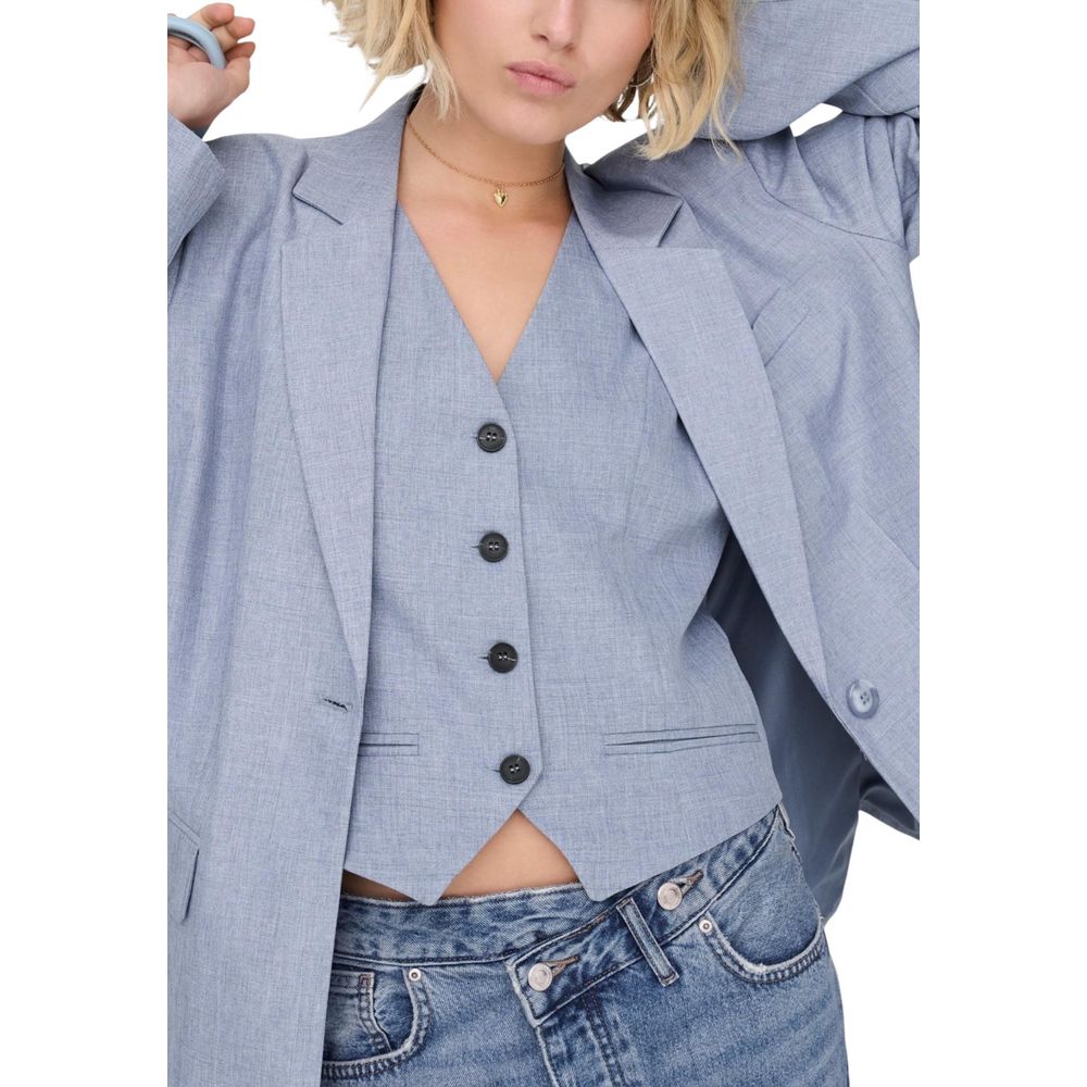 Only Women's Stretch Polyester Blazer - Blue
