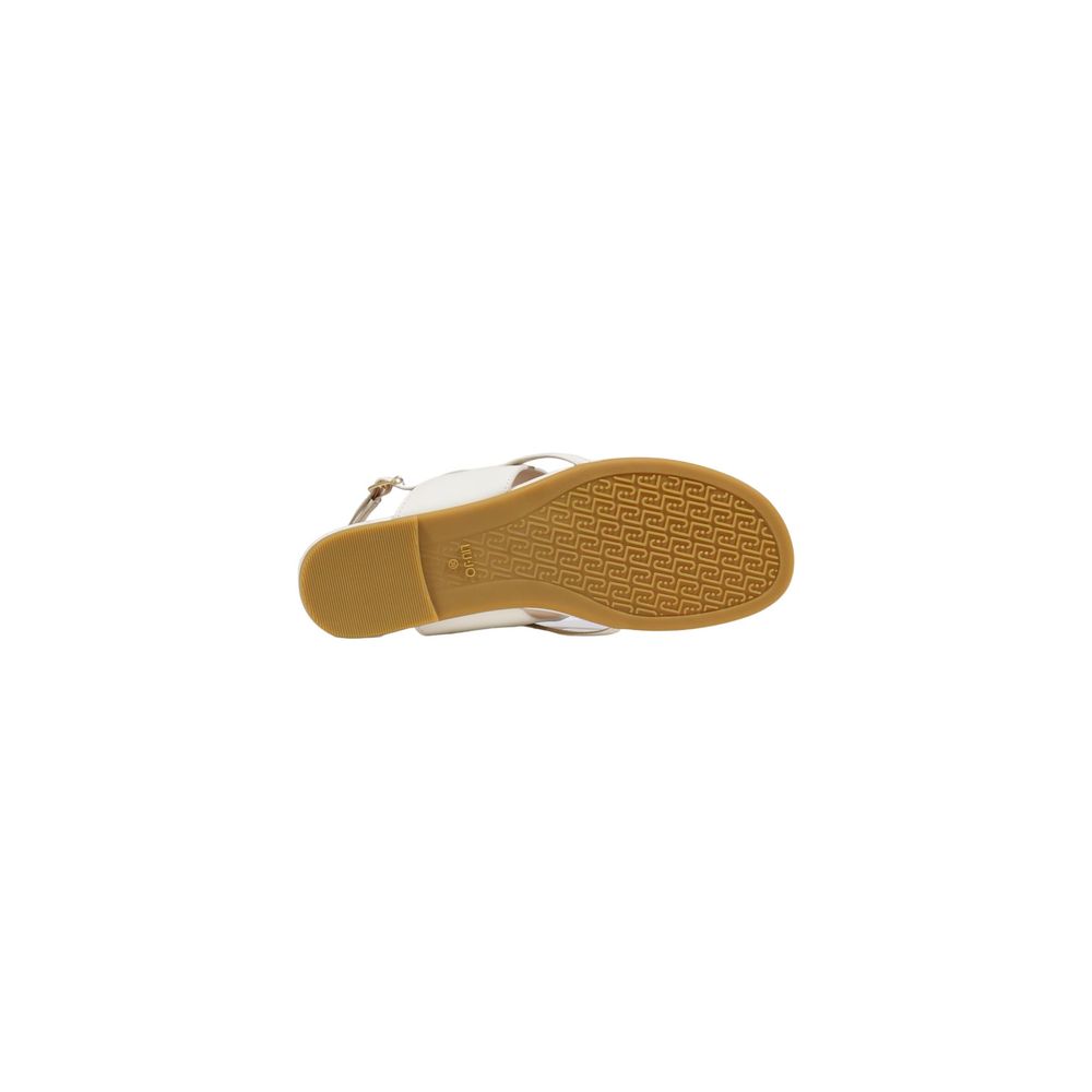 Liu Jo Women's Leather Flat Ankle Strap Sandals - White