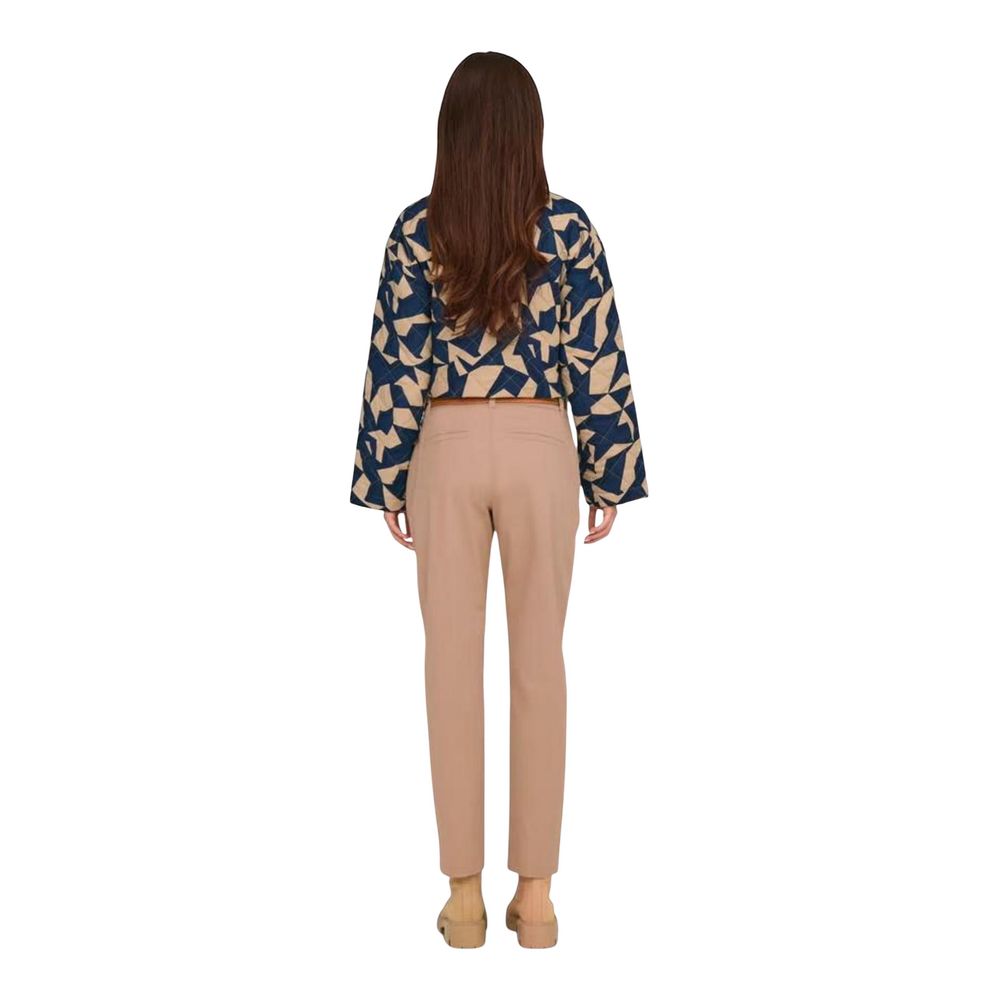 Jacqueline De Yong Women's Relaxed Fit Regular Stretch Cotton Chinos Pants - Beige