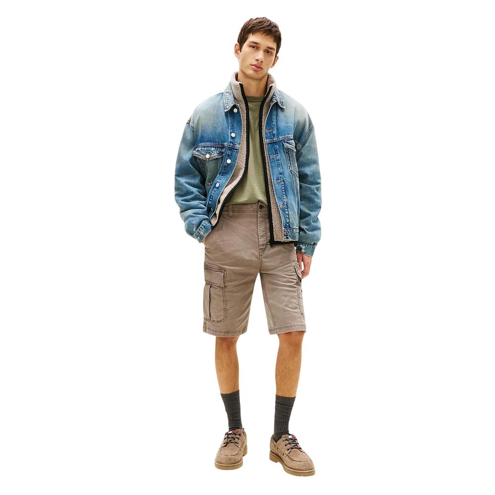 Tommy Hilfiger Jeans Men's Stretch Cotton Cargo Shorts - Beige