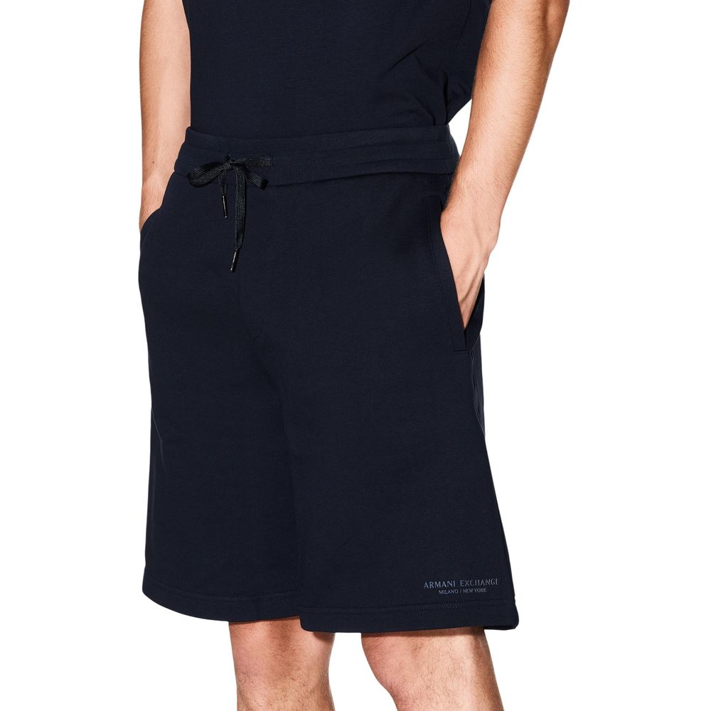 Armani Exchange Men's Cotton Activewear Shorts - Blue Signature