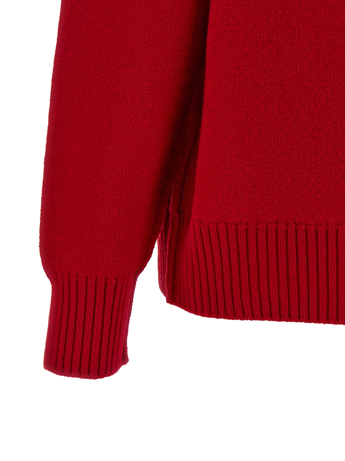 Cardigan by Ami Paris for women in wool black, red & ruby presents a textural silhouette, artfully finished with a textural and for a sophisticated, textural look.