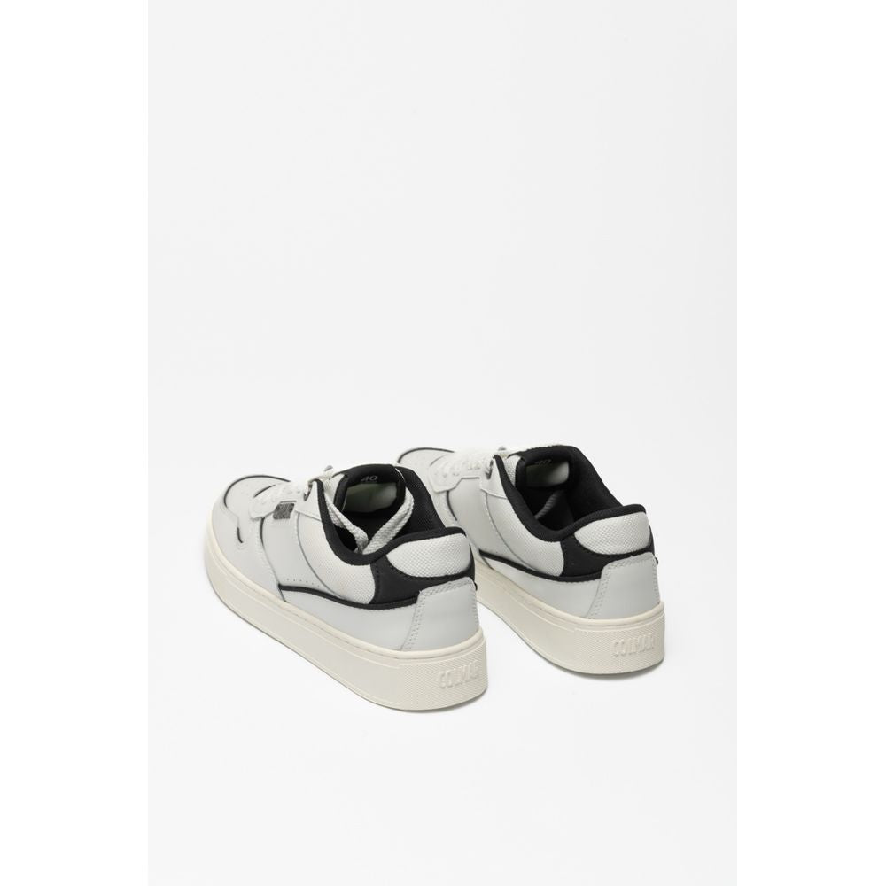 Colmar Men's Low Top Polyester Leather Sneakers - Black White