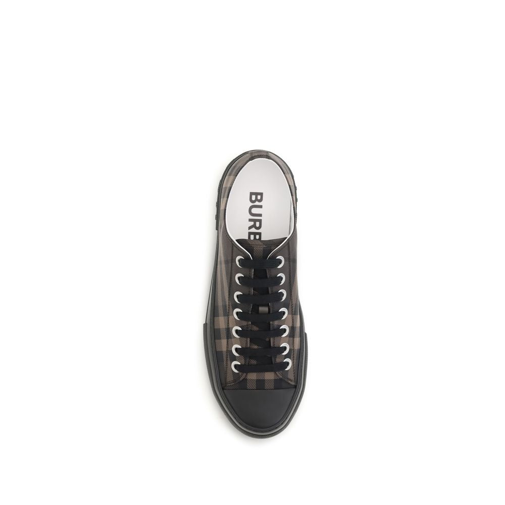 Burberry Men's Low Top Chunky Calf Leather Nylon & Rubber Sneakers - Brown Patterned