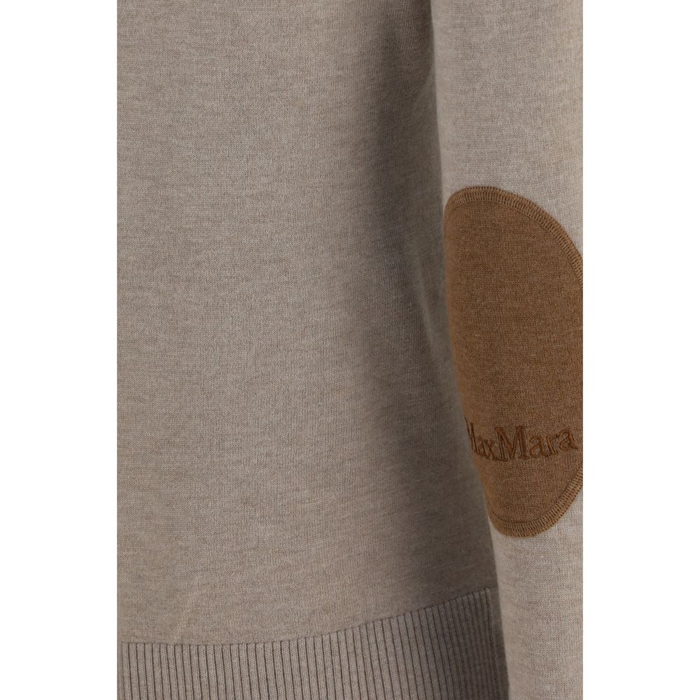 S Max Mara Women's Regular Fit Turtleneck &Mock Neck Wool Sweater - Beige