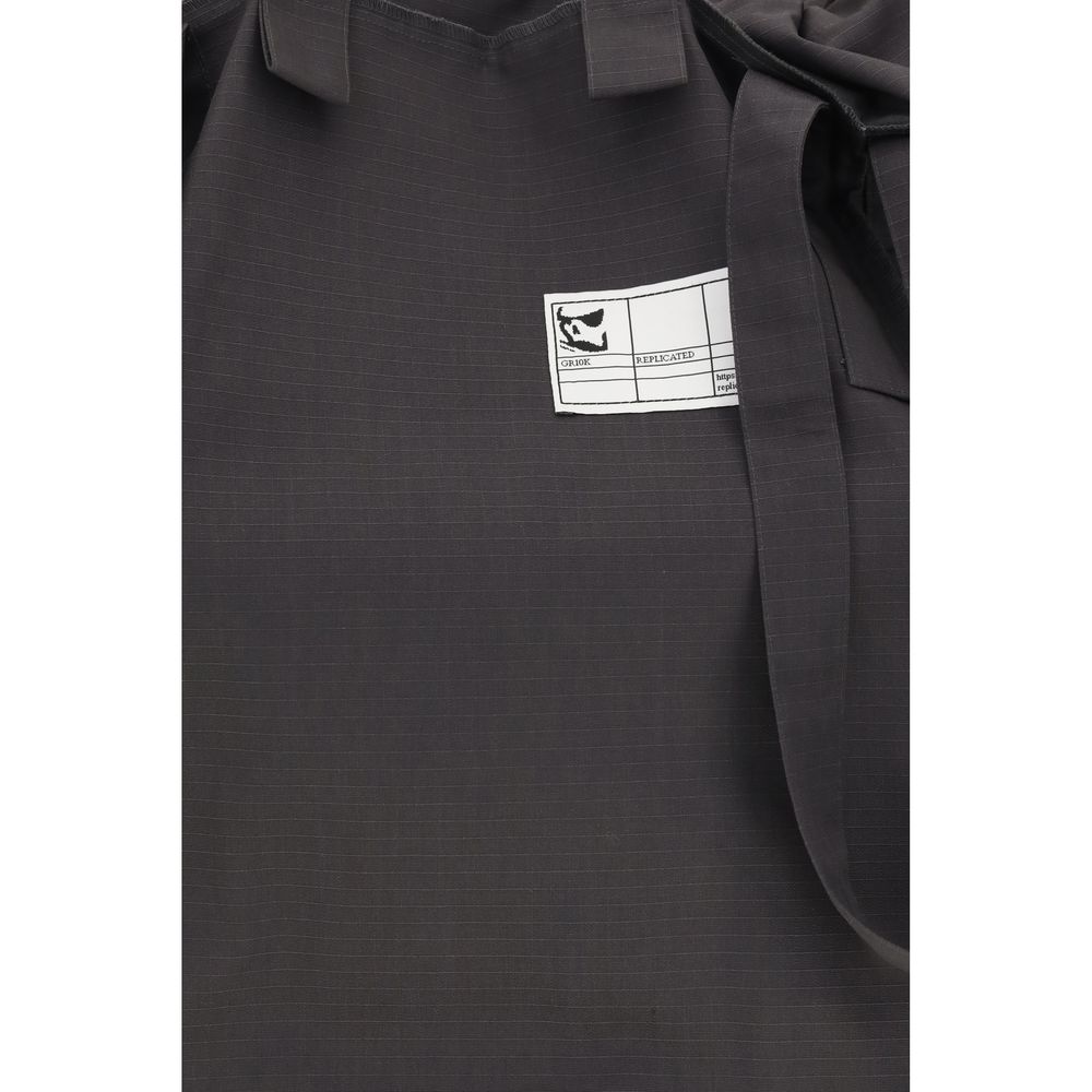 GR10K Polyester Small Shoulder Tote Bag - Gray