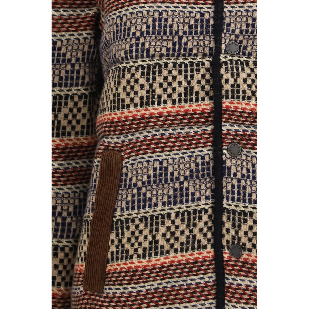 Guest in Residence Women's Cashmere Corduroy & Merino Wool Overcoat - Brown Patterned Striped