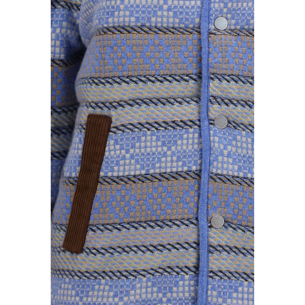 Overcoat by Guest in Residence for women in cashmere corduroy & merino wool blue, patterned & striped features a contemporary silhouette showcasing a contemporary and refined pockets for a sophisticated finish.