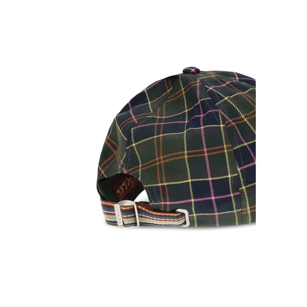 Barbour Cotton Polyester Baseball Cap - Bicolour Tartan Signature Striped
