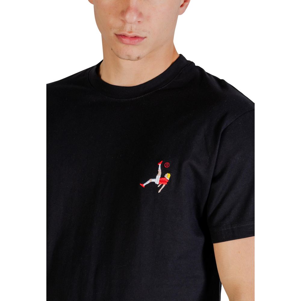 The Bomber Men's Cotton Activewear T-Shirt - Black Print