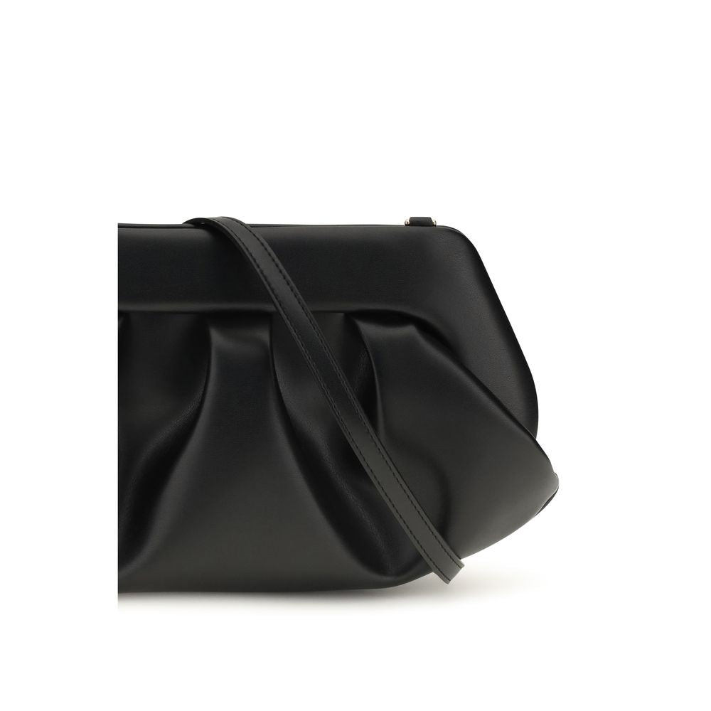 THEMOIRè Bios Faux Leather Compact Shoulder Clutch Bag - Black Gold