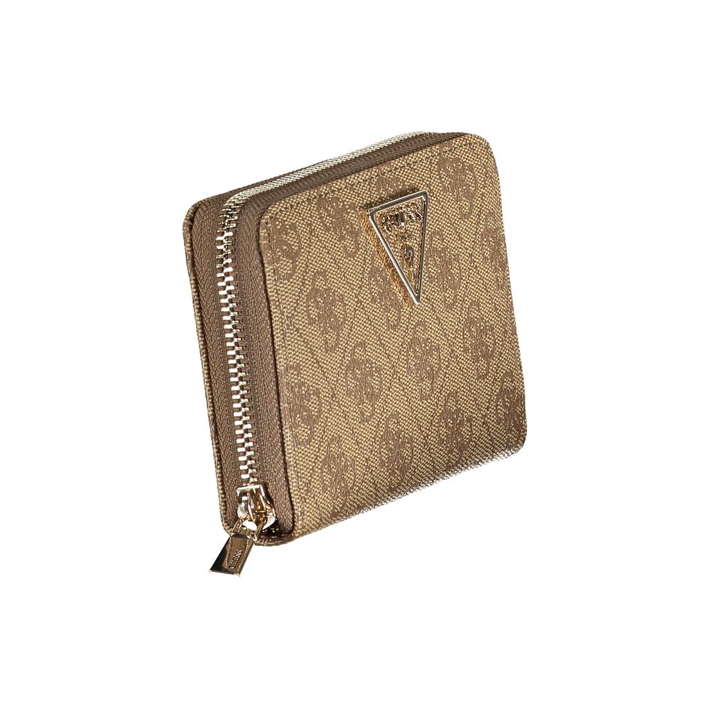 Wallet by Guess Jeans for women in polyurethane beige & signature features a sleek silhouette, showcasing the sleek Laurel Polyurethane Wallet design with sophisticated for a premium look.