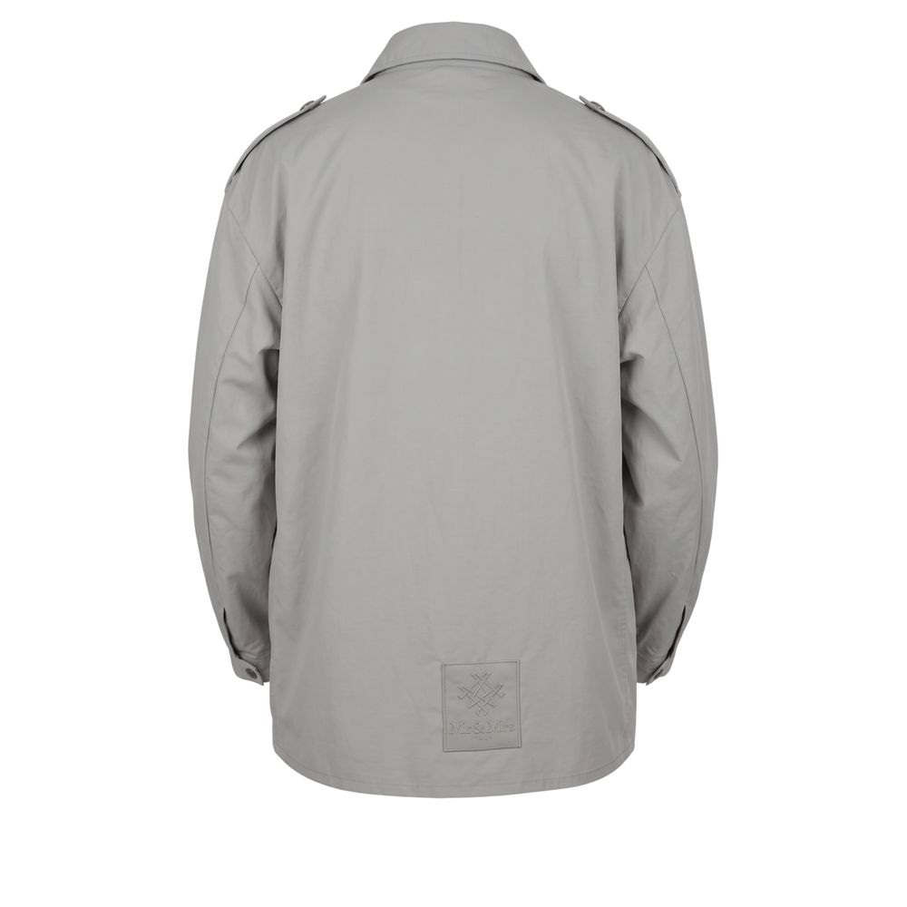 Windbreaker Jacket by Mr&Mrs Italy for men in polyurethane polyamide & cotton bicolour & green features an stylish silhouette, showcasing a sophisticated and performance-driven pockets & windproof for a premium, stylish look.