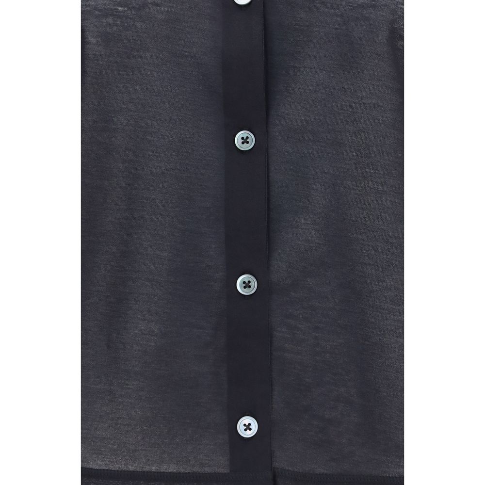 Cardigan by Our Legacy for women in cotton mesh & nylon black & pearl features an impeccable silhouette, showcasing a sophisticated and detail for a truly impeccable finish.
