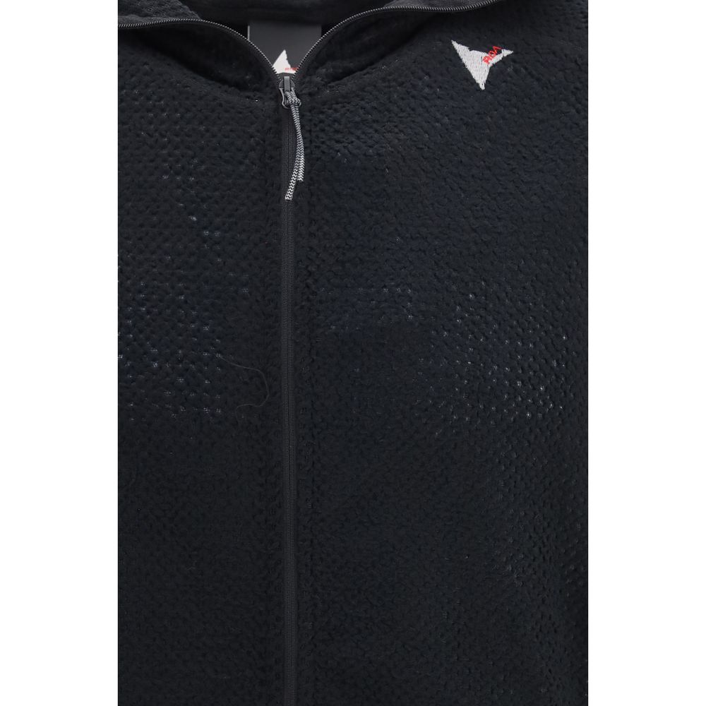 ROA Men's Regular Fit Polyester Sweatshirt Hoodie - Black
