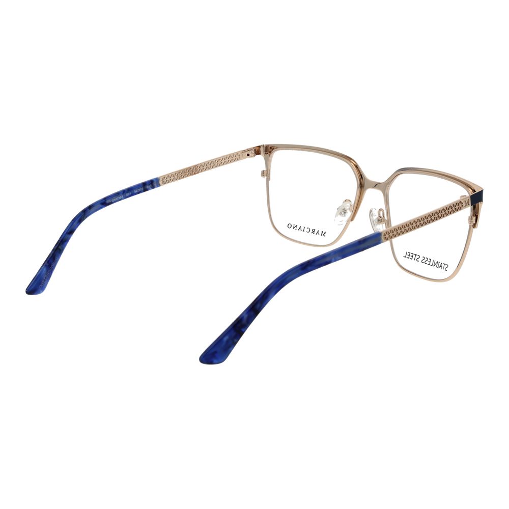 Marciano by Guess Women's Rectangle Full Rim Metal & Plastic Eyeglasses Frames - Blue