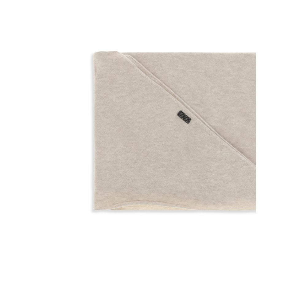 Brunello Cucinelli Cashmere Wrap Triangular Fringes Scarf - Beige Signature