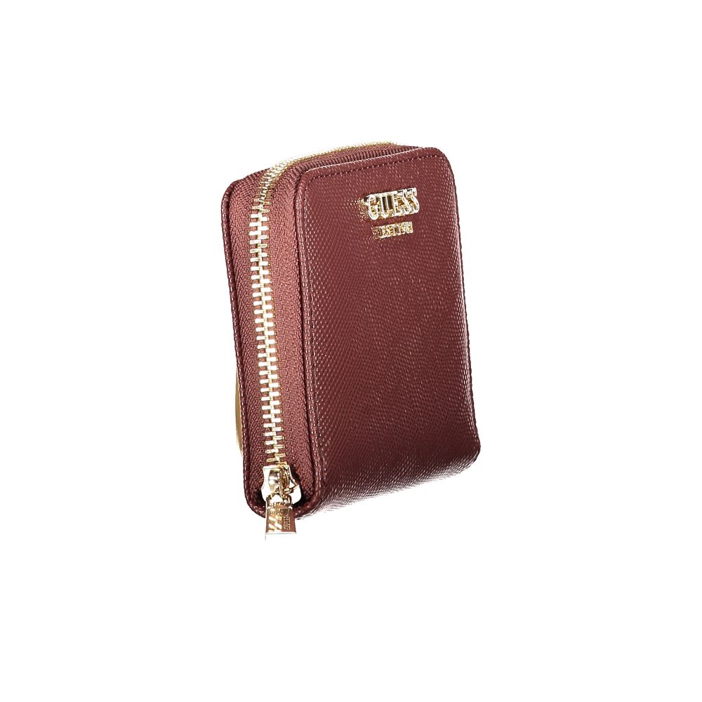 Guess Jeans Laurel Polyethylene Cardholder Wallet - Brown