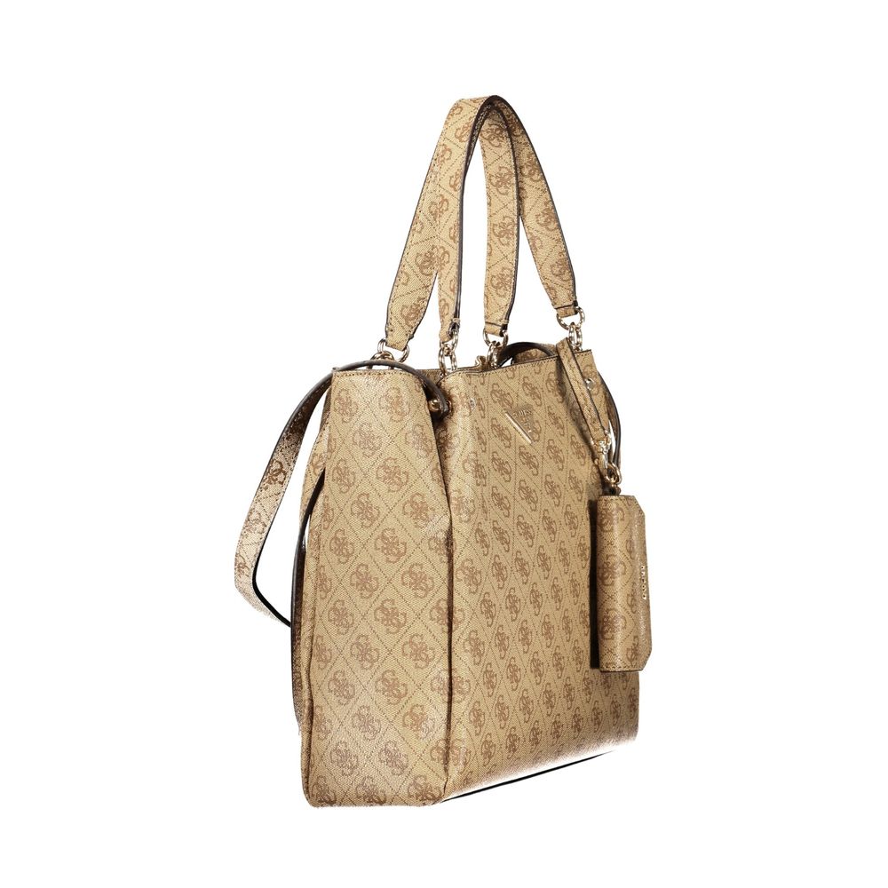 Guess Jeans Logo Bag Polyethylene Handbag - Beige