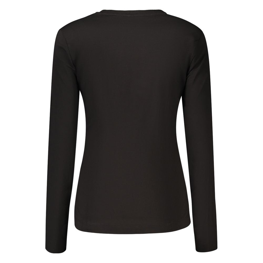Guess Jeans Women's Crew Neck Cotton & Rhinestone T-Shirt - Black Print