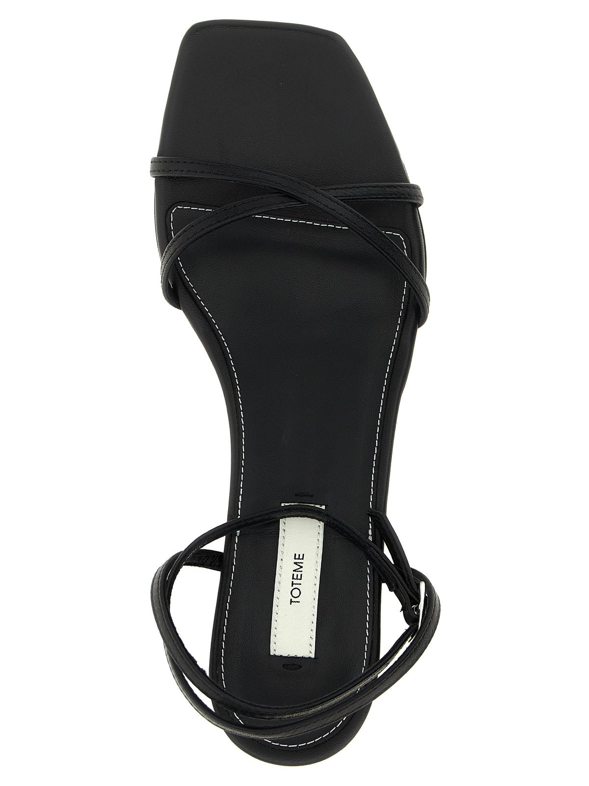 TOTEME Black Leather Mid Heel Pumps