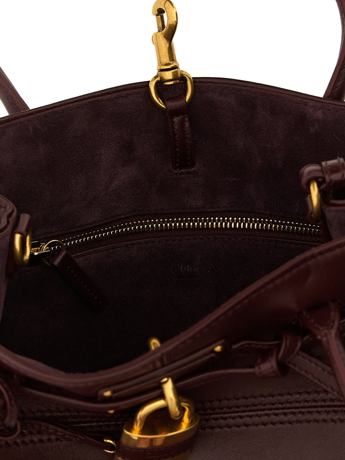 Chloé Bordeaux Lamb Leather Shoulder Bag