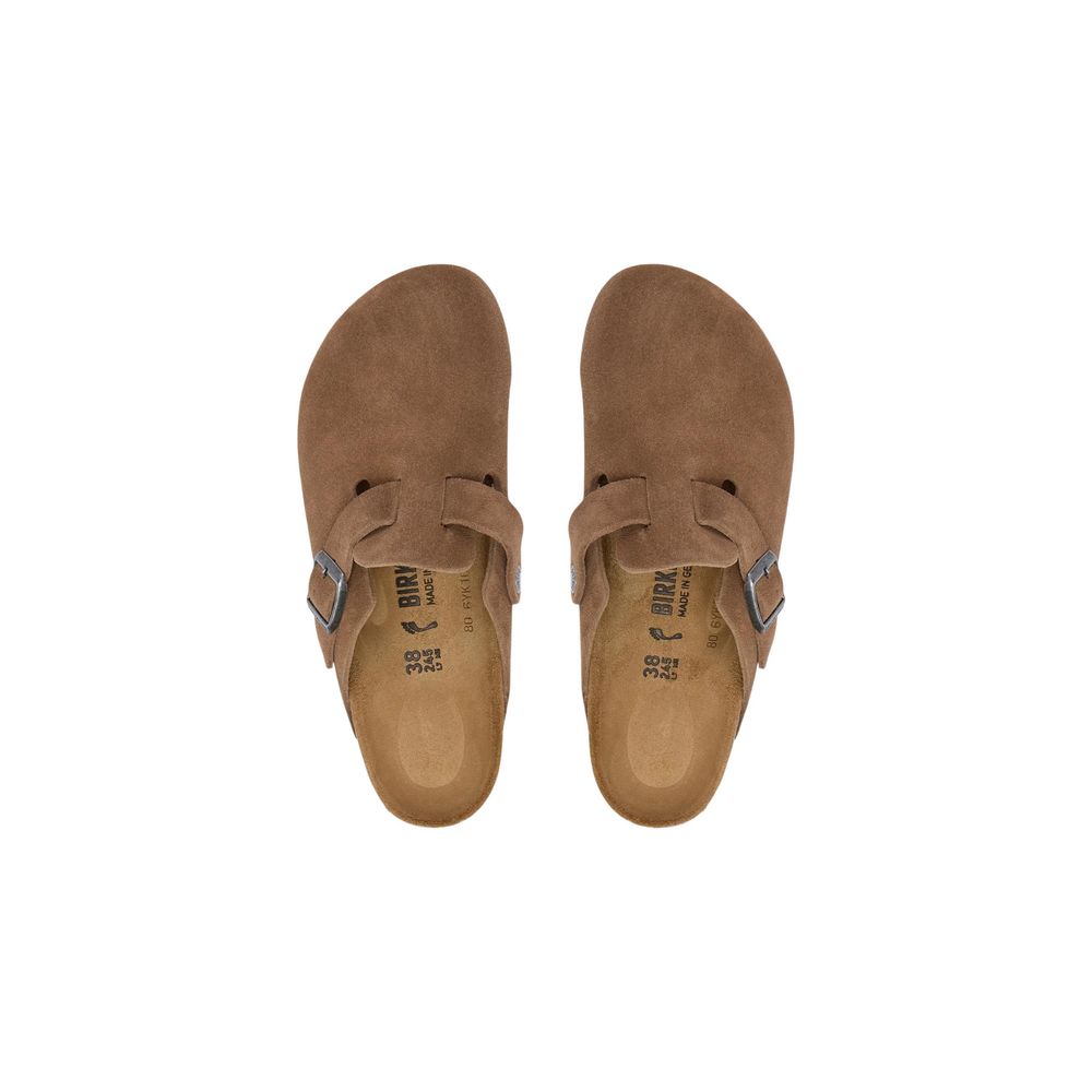 Birkenstock Men's Suede Leather Clogs Flat Shoes - Brown