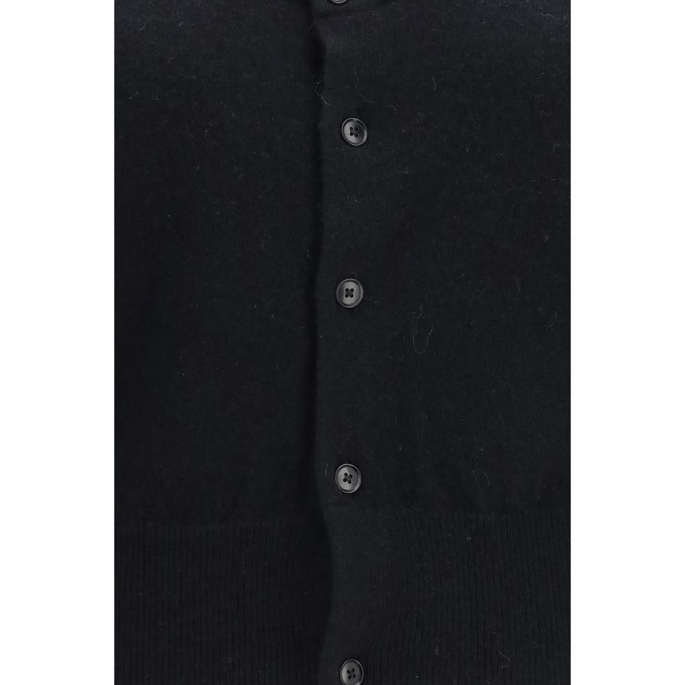 Extreme Cashmere Women's Regular Fit Slim Crew Neck &Scoop Cashmere Cardigan - Black