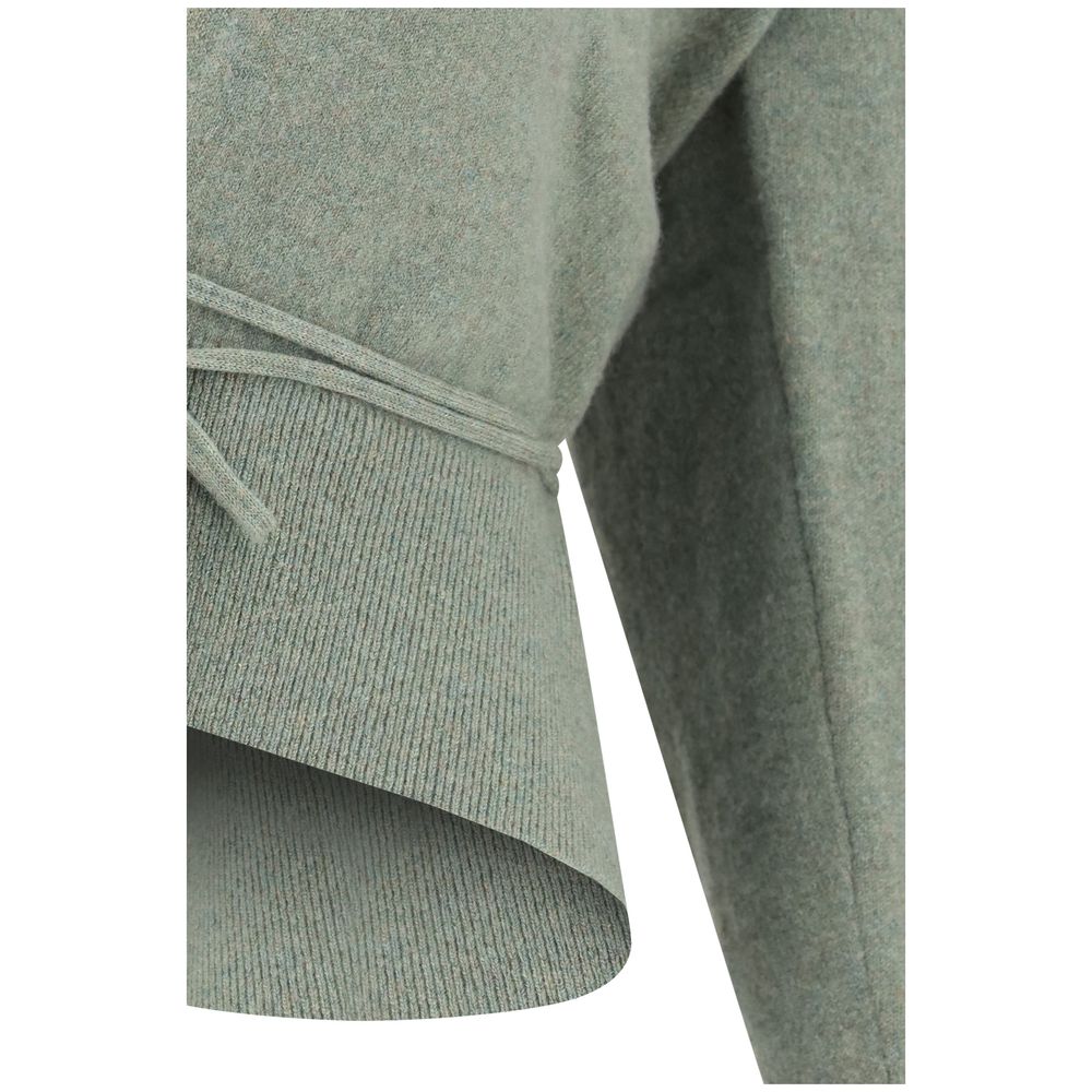 Extreme Cashmere Ella Women's Regular Fit Slim V Neck Cashmere & Nylon Cardigan - Bicolour