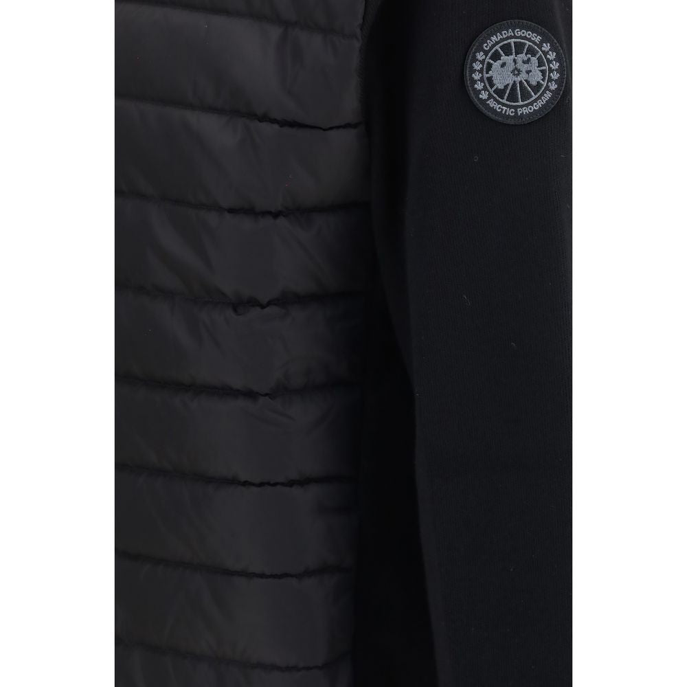 Canada Goose Men's Lightweight Quilted Duck Down Nylon Polyamide Merino Wool & Overcoat - Black