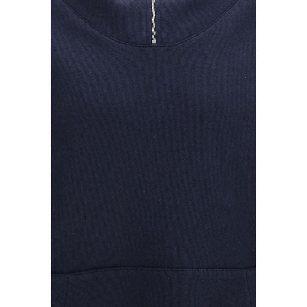 Sweatshirt Hoodie by Umit Benan for men in cashmere cotton & silk blue features an luminous silhouette, showcasing a sophisticated and for a truly luminous look.