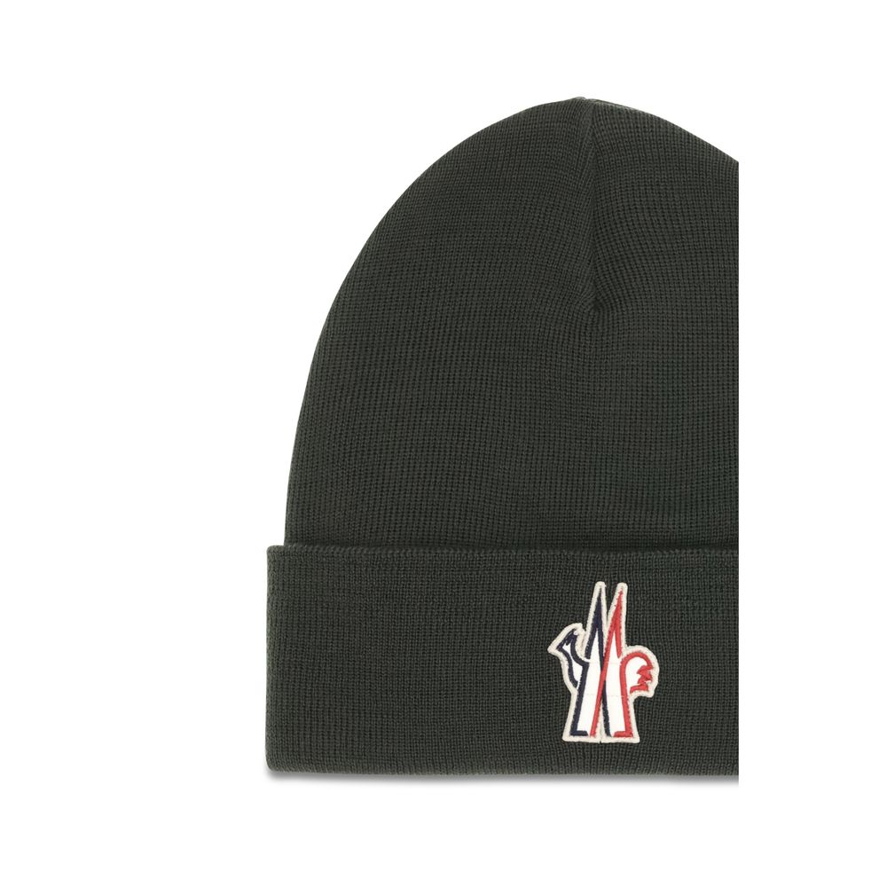 Moncler Grenoble Virgin Wool Beanie Hat - Bicolour Signature