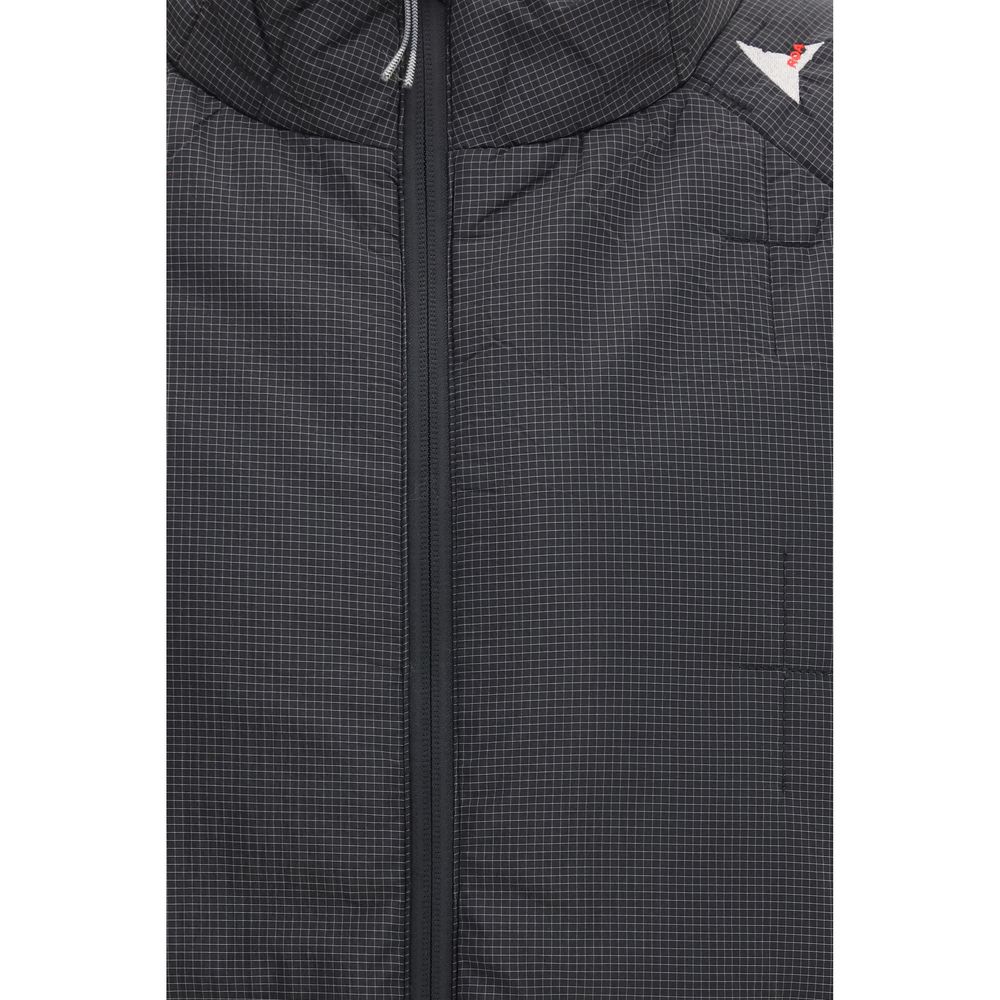 ROA Men's Lightweight Insulated Thermal Nylon Polyester & Mesh Windbreaker Jacket - Black