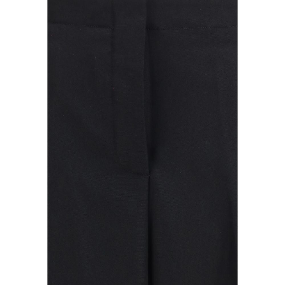Jacquemus Women's Straight Oversized Virgin Wool Trousers - Black Horn Signature