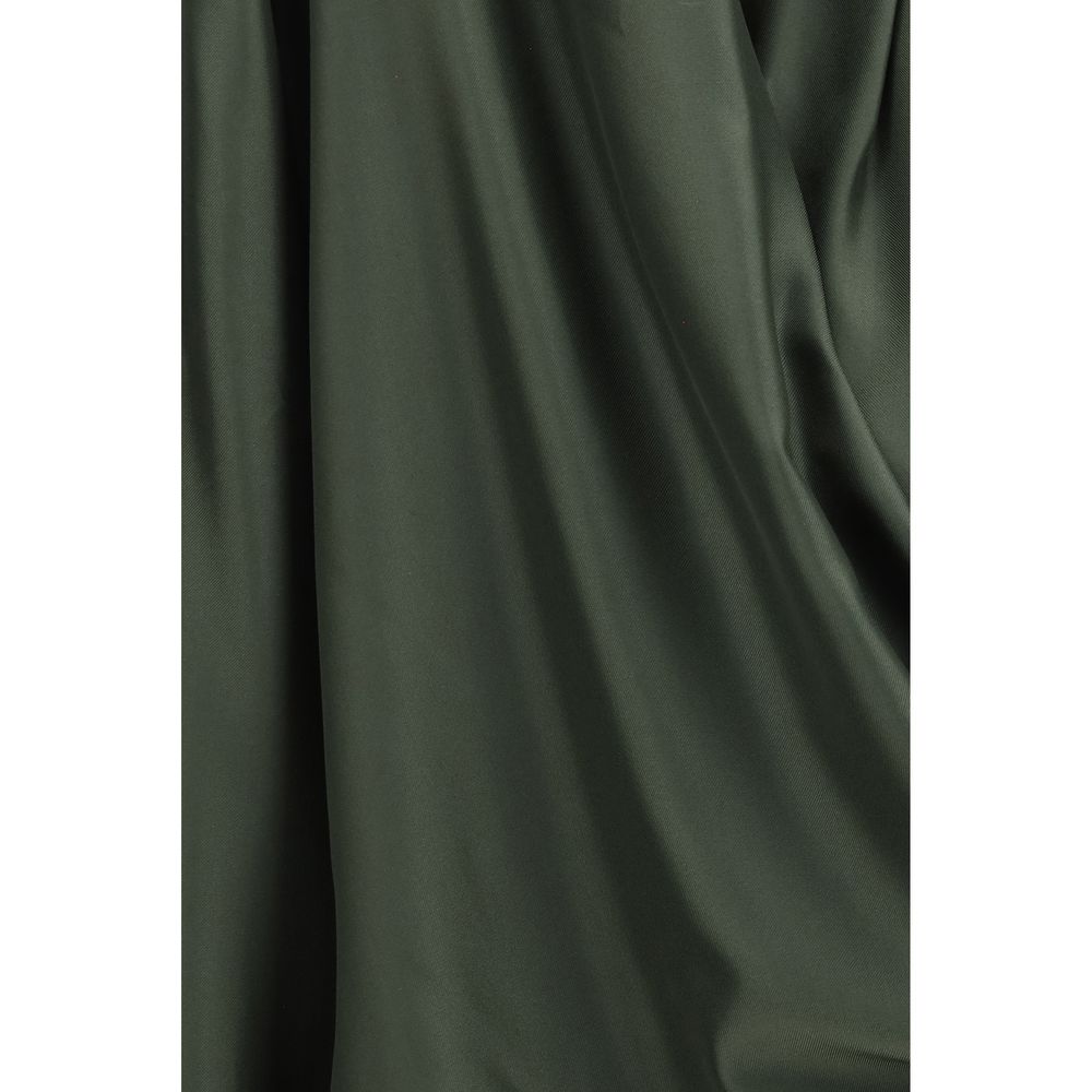 SA SU PHI Women's Regular Fit Slim V Neck Silk Twill Blouse - Bicolour
