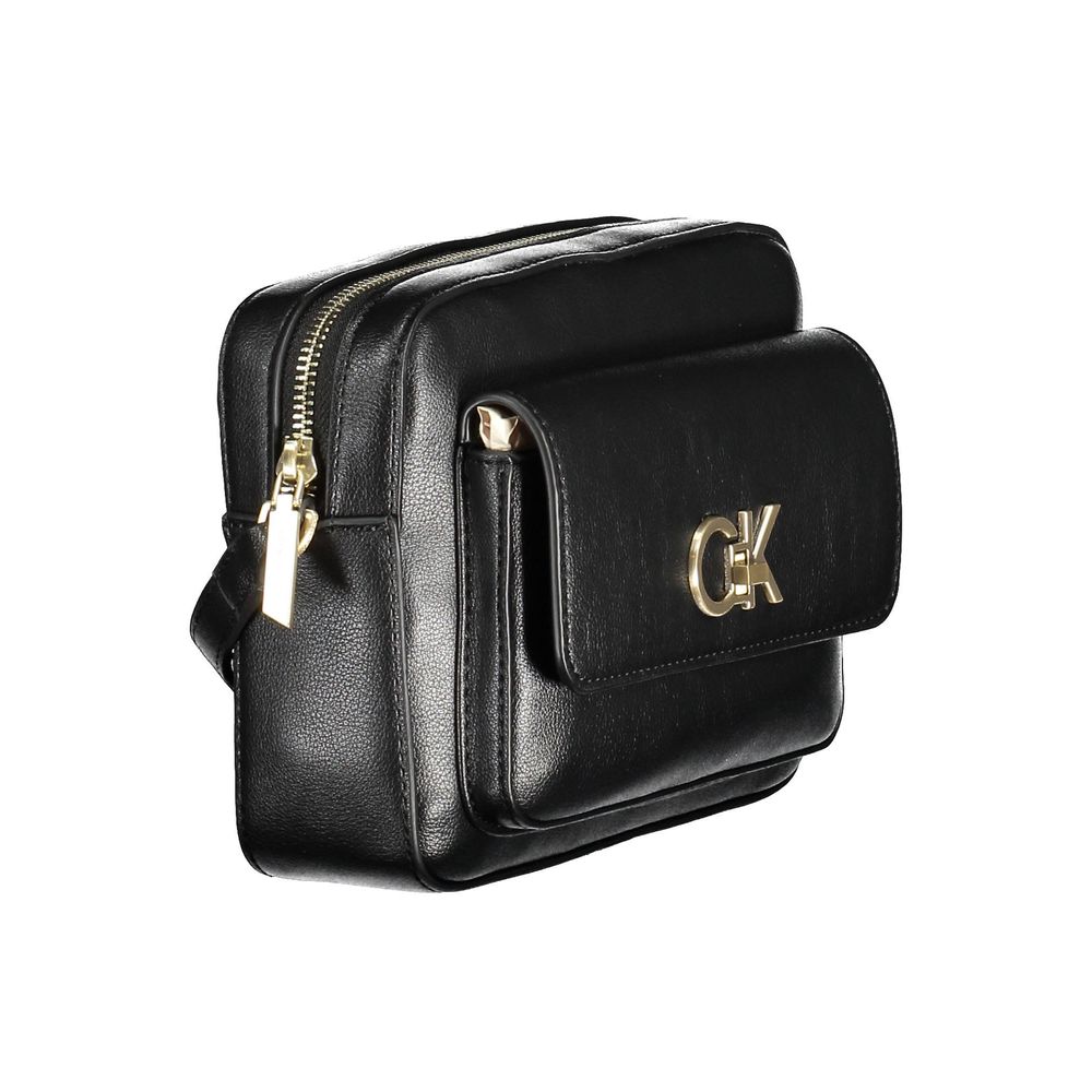 Calvin Klein Polyester & Polyethylene Shoulder Handbag - Black