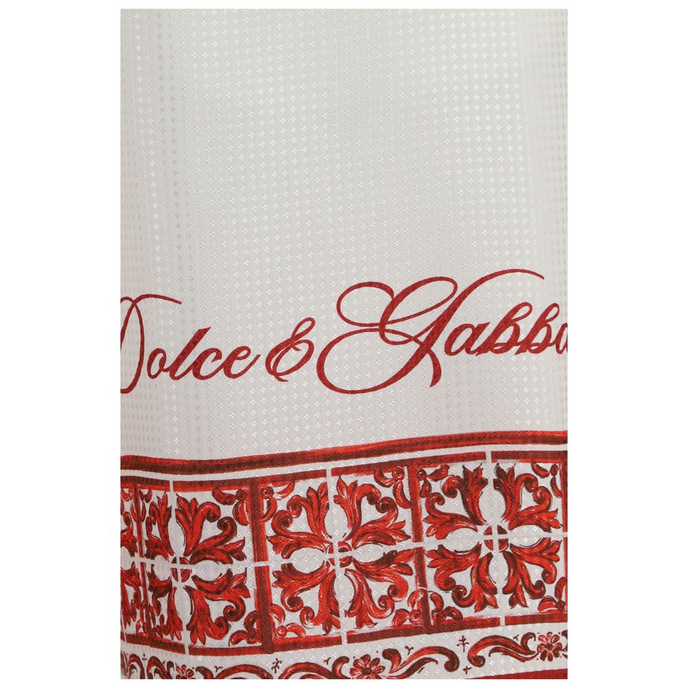 Dolce & Gabbana Maiolica Men's Relaxed Fit Regular Silk Twill Bermuda Shorts - Multicolor Jacquard Print