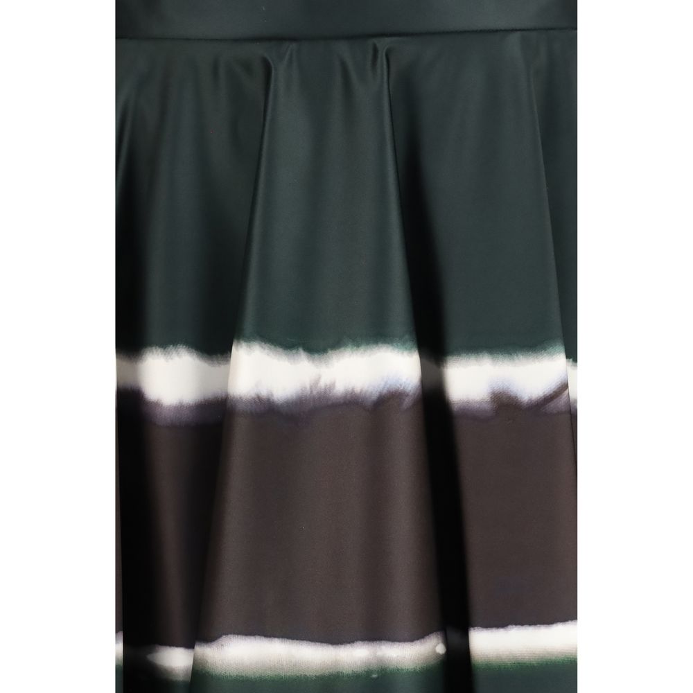 Sara Roka Multicolor Polyester Long Skirt