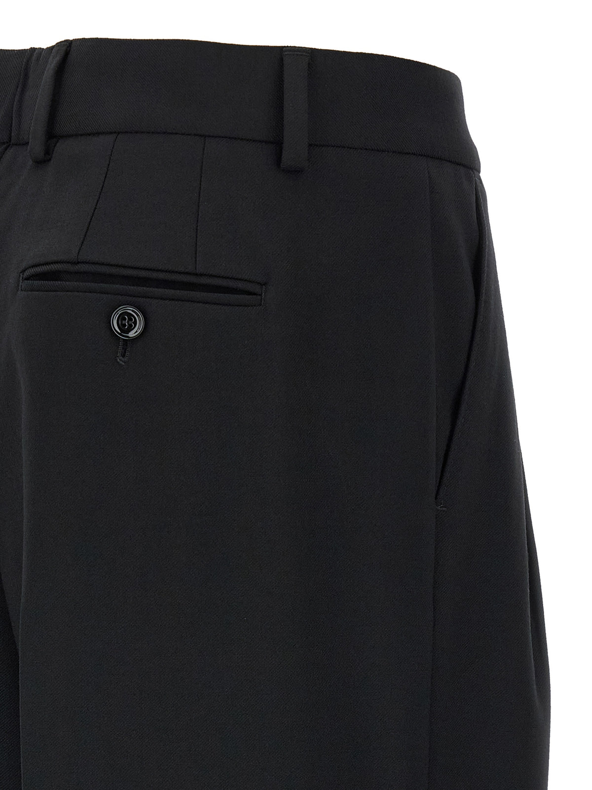 Dolce & Gabbana Women's Straight Virgin Wool Trousers - Black