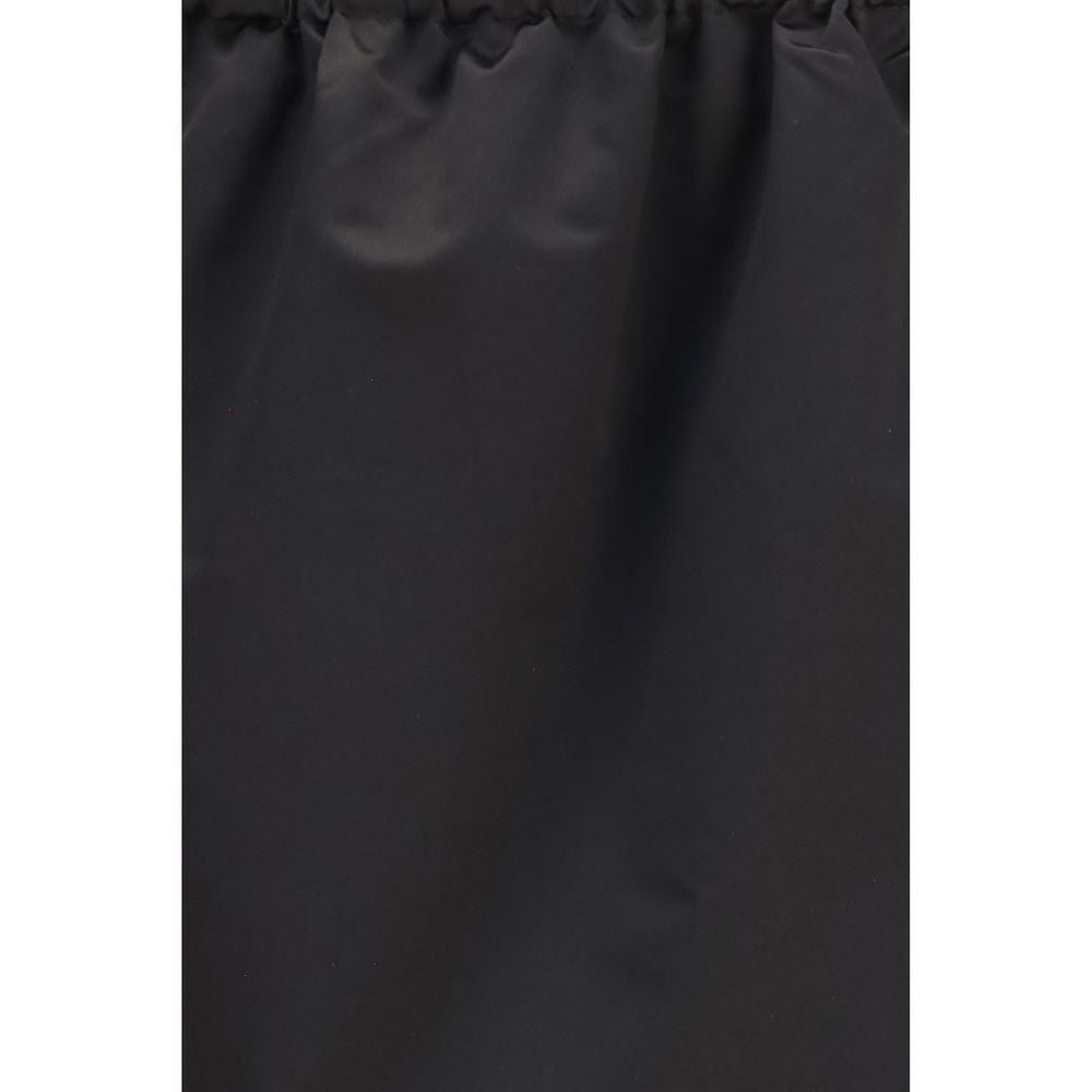 Fendi Ribbon Women's Cotton Canvas & Palladium Mini Skirt - Black Palladium