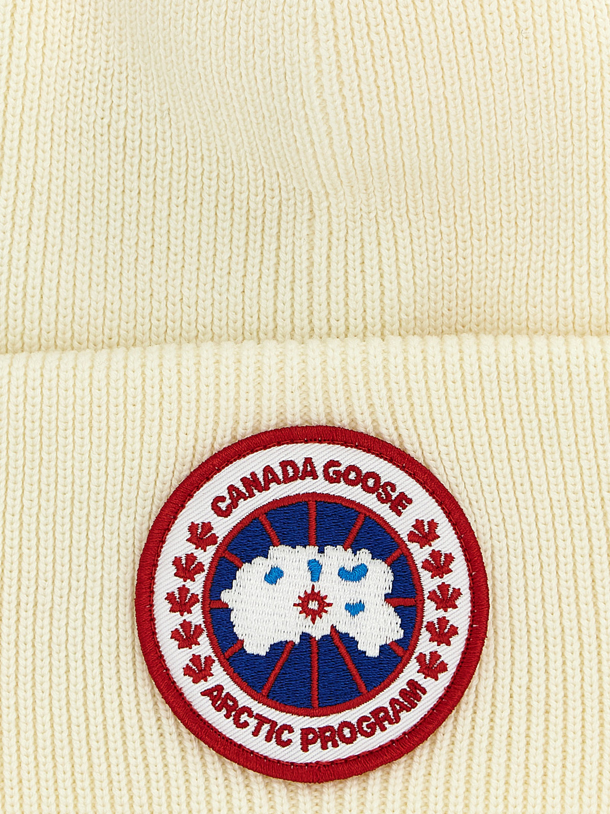 Canada Goose White Wool Beanie